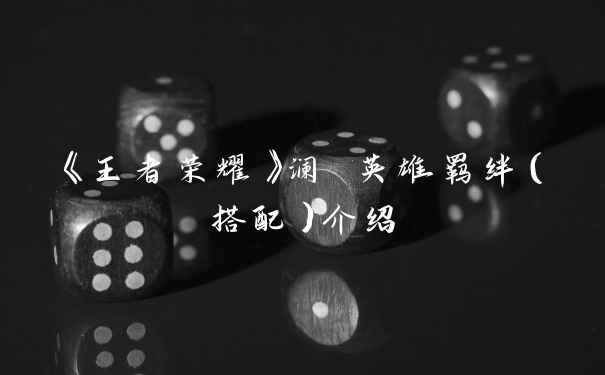 《王者荣耀》澜 英雄羁绊（搭配）介绍