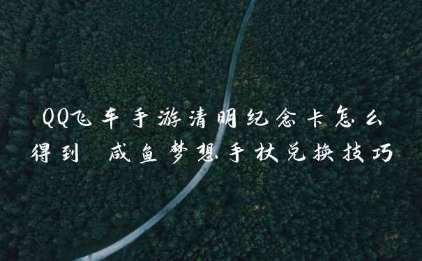 QQ飞车手游清明纪念卡怎么得到 咸鱼梦想手杖兑换技巧