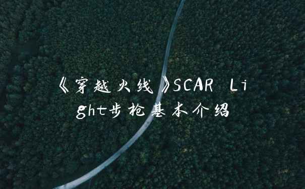 《穿越火线》SCAR Light步枪基本介绍