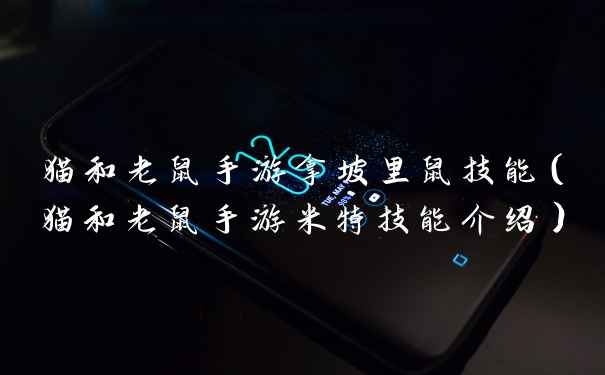 猫和老鼠手游拿坡里鼠技能（猫和老鼠手游米特技能介绍）