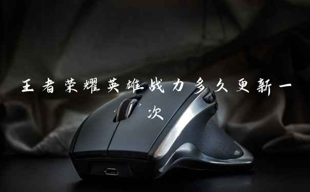 王者荣耀英雄战力多久更新一次
