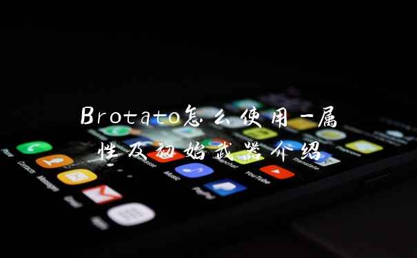 Brotato怎么使用-属性及初始武器介绍