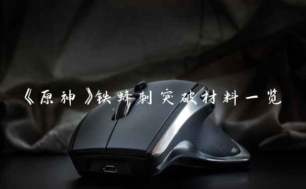 《原神》铁蜂刺突破材料一览
