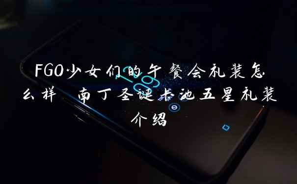 FGO少女们的午餐会礼装怎么样 南丁圣诞卡池五星礼装介绍