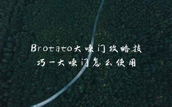 Brotato大嗓门攻略技巧-大嗓门怎么使用