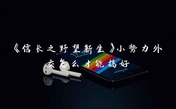 《信长之野望新生》小势力外交怎么才能搞好