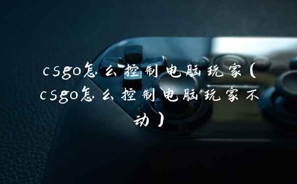 csgo怎么控制电脑玩家（csgo怎么控制电脑玩家不动）