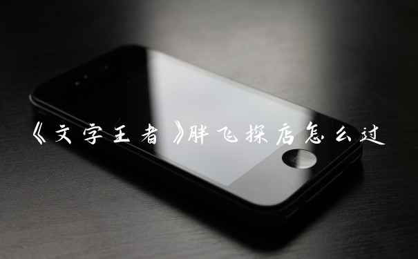 《文字王者》胖飞探店怎么过
