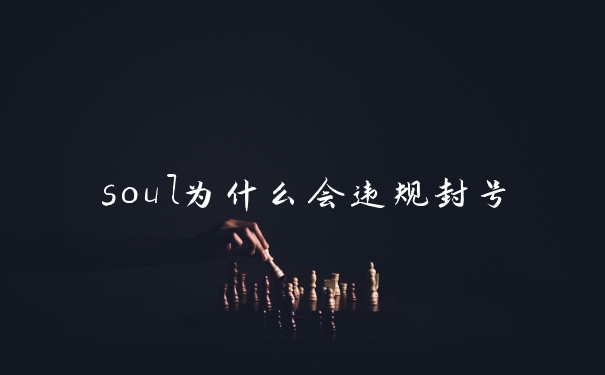 soul为什么会违规封号
