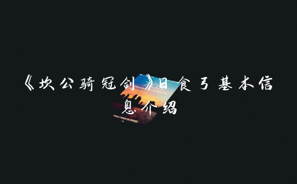 《坎公骑冠剑》日食弓基本信息介绍