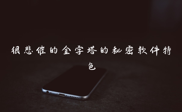 很悲催的金字塔的秘密软件特色