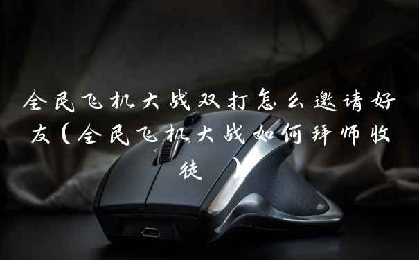 全民飞机大战双打怎么邀请好友（全民飞机大战如何拜师收徒 ）
