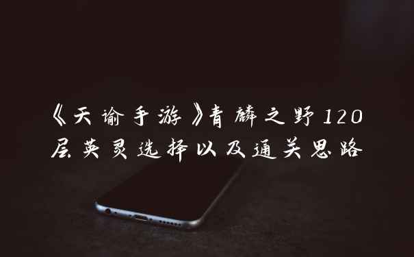 《天谕手游》青麟之野120层英灵选择以及通关思路