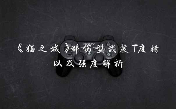 《猫之城》群伤型武装T度榜以及强度解析