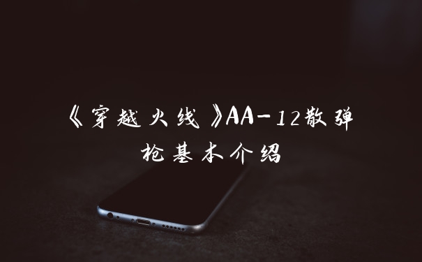 《穿越火线》AA-12散弹枪基本介绍
