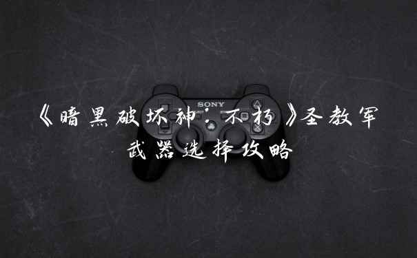 《暗黑破坏神：不朽》圣教军武器选择攻略