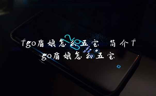 fgo盾娘怎么五宝 简介fgo盾娘怎么五宝