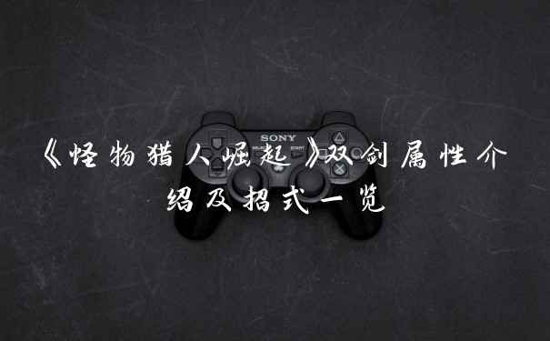 《怪物猎人崛起》双剑属性介绍及招式一览