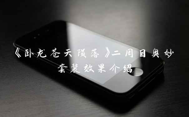 《卧龙苍天陨落》二周目奥妙套装效果介绍