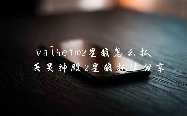 valheim2星狼怎么抓 英灵神殿2星狼抓法分享