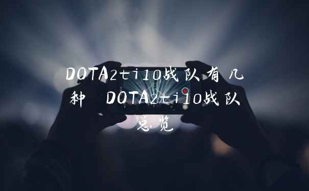 DOTA2ti10战队有几种 DOTA2ti10战队总览