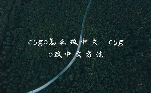 csgo怎么改中文 csgo改中文方法