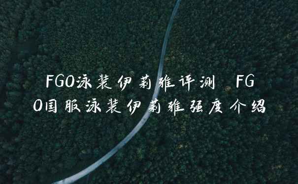 FGO泳装伊莉雅评测 FGO国服泳装伊莉雅强度介绍