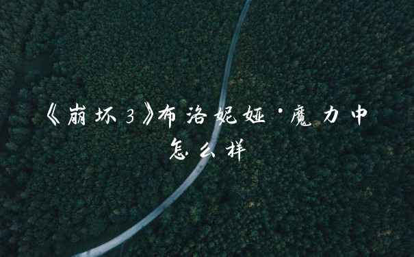 《崩坏3》布洛妮娅·魔力中怎么样