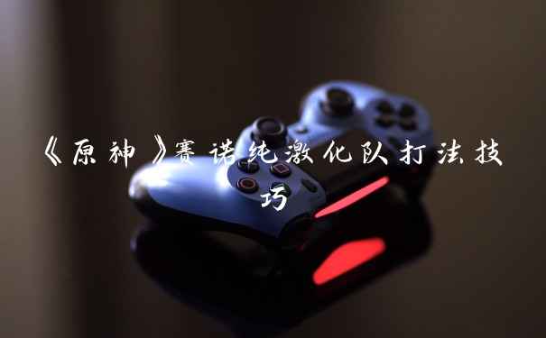 《原神》赛诺纯激化队打法技巧