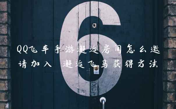 QQ飞车手游邂逅房间怎么邀请加入 邂逅飞马获得方法