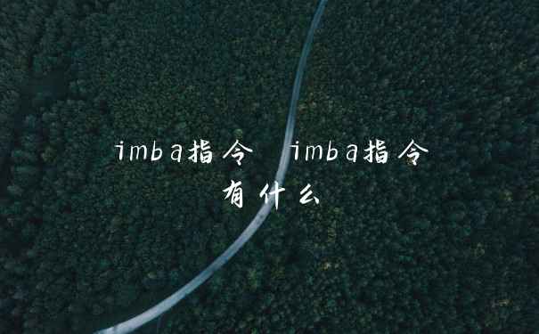 imba指令 imba指令有什么