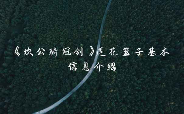 《坎公骑冠剑》莲花篮子基本信息介绍