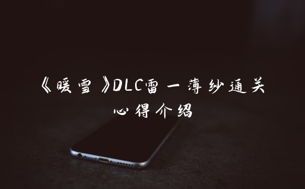 《暖雪》DLC雷一薄纱通关心得介绍