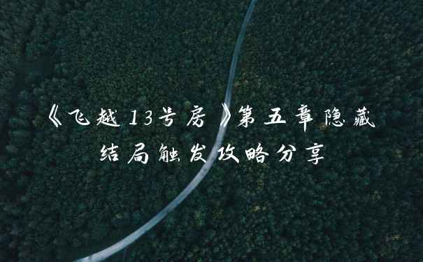 《飞越13号房》第五章隐藏结局触发攻略分享