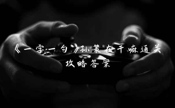 《一字一句》孙策在干嘛通关攻略答案