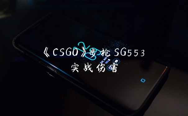 《CSGO》步枪SG553实战伤害