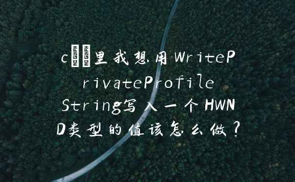 c++里我想用WritePrivateProfileString写入一个HWND类型的值该怎么做?