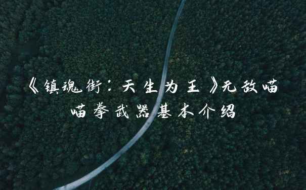 《镇魂街：天生为王》无敌喵喵拳武器基本介绍