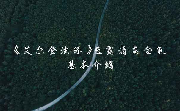 《艾尔登法环》蓝露滴粪金龟基本介绍