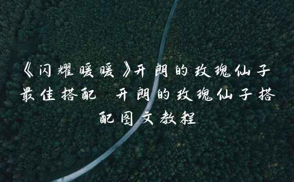 《闪耀暖暖》开朗的玫瑰仙子最佳搭配 开朗的玫瑰仙子搭配图文教程