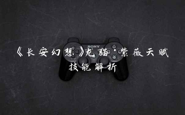 《长安幻想》龙猫·紫薇天赋技能解析