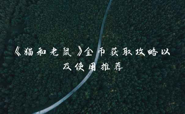 《猫和老鼠》金币获取攻略以及使用推荐
