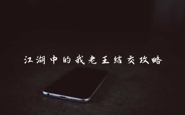 江湖中的我老王结交攻略