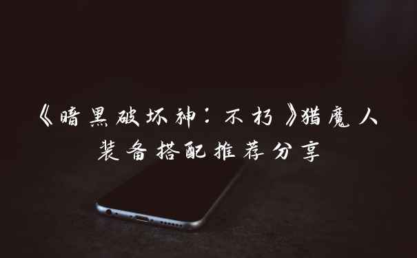 《暗黑破坏神：不朽》猎魔人装备搭配推荐分享