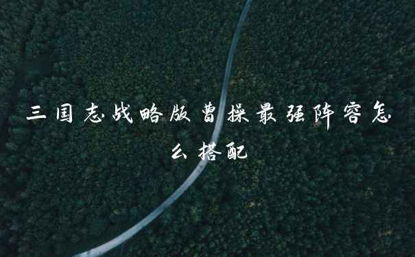 三国志战略版曹操最强阵容怎么搭配