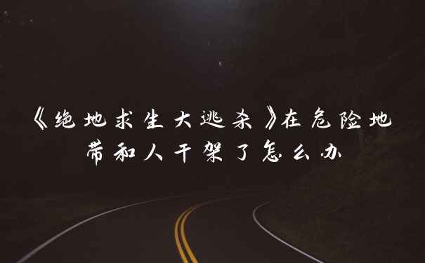 《绝地求生大逃杀》在危险地带和人干架了怎么办