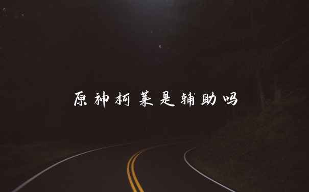 原神柯莱是辅助吗