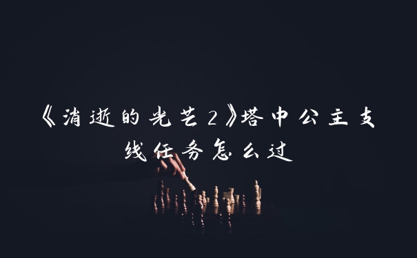 《消逝的光芒2》塔中公主支线任务怎么过