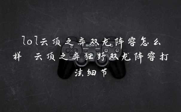 lol云顶之弈双龙阵容怎么样 云顶之弈狂野双龙阵容打法细节