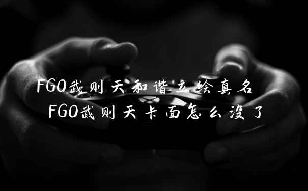 FGO武则天和谐立绘真名 FGO武则天卡面怎么没了